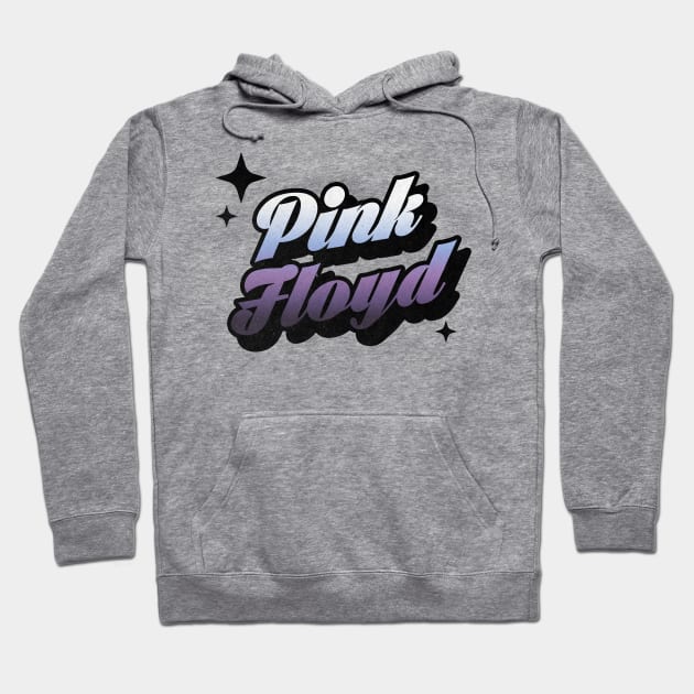 Pink Floyd - Retro Classic Typography Style Hoodie by Decideflashy